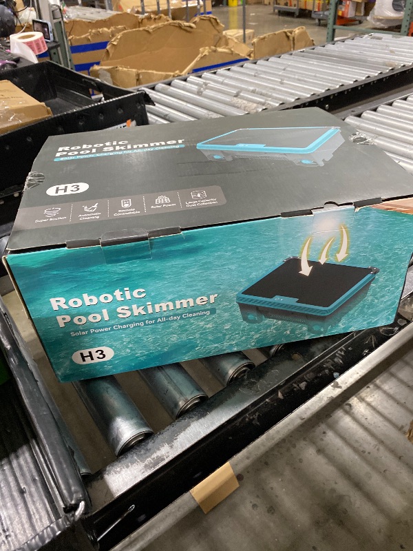Photo 1 of Solar Powered Pool Skimmer, Cordless Pool Cleaner, Robotic Pool Vacuum-H3 Overground Robotic Pool Skimmer Robot with AppSelf-Parking (App Support)