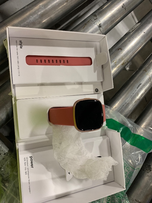 Photo 1 of Google Fitbit Versa 4 Fitness Smartwatch - Pink Sand/Copper Rose