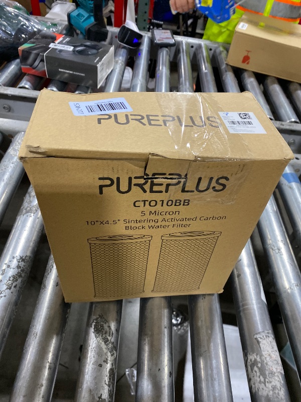 Photo 1 of PUREPLUS 5 Micron 10" x 4.5" Whole House CTO Coconut Shell Activated Carbon Water Filter Replacement Cartridge for Dupont WFHDC8001, CB-BB-10, GE FXHTC, GXWH40L, GXWH35F, GNWH38S, CTO10BB, 2PACK