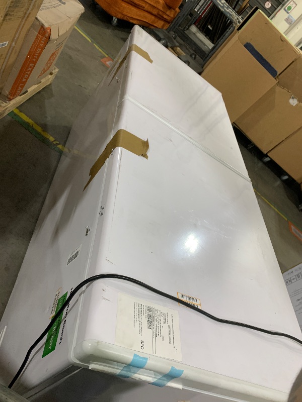 Photo 1 of Hamilton Beach HBFRF2129 21 cu ft Double Door LID Garage-Ready Chest Freezer-White, Vinyl-Coated Baskets, Space-Saving Flat Back, Stay-Open, Front-Access Drain, for Storage, Hunting, Large Family
