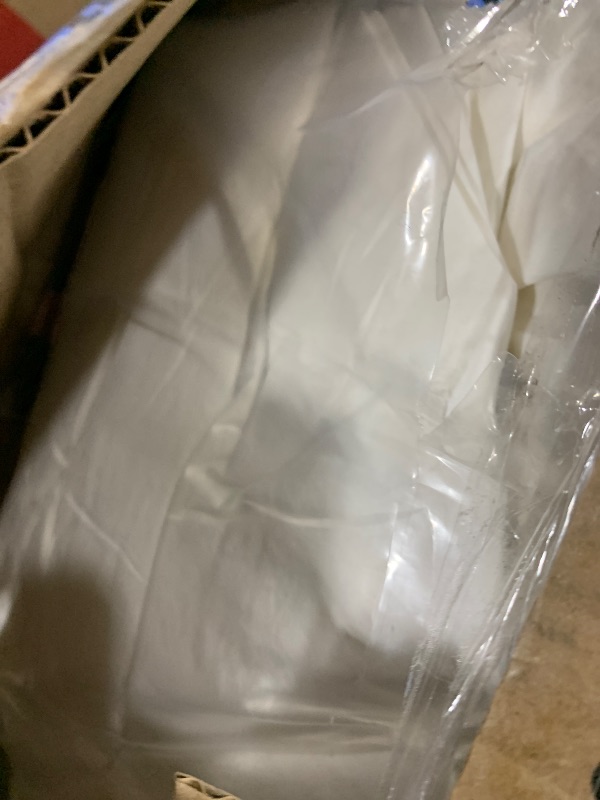 View 3 of BPC Feather Down Comforter Queen Size, Hotel-Luxury Fluffy Duvet Insert with Organic Cotton Cover and Puffy Feather Down Filling for All-Season, Ivory White, 90x90 Inches