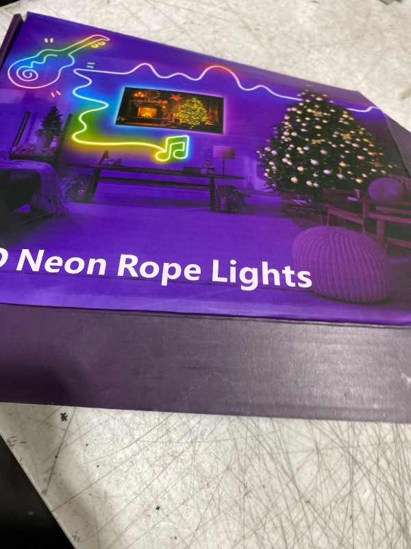 Photo 1 of 32.8Ft Neon Rope Lights,Flexible Led Rope Lights Control with App/Remote,Multiple Modes RopeLights,IP65 Outdoor RGB Led Neon Lights NonWater Resistant,Music Sync Gaming Led NeonLight Strip