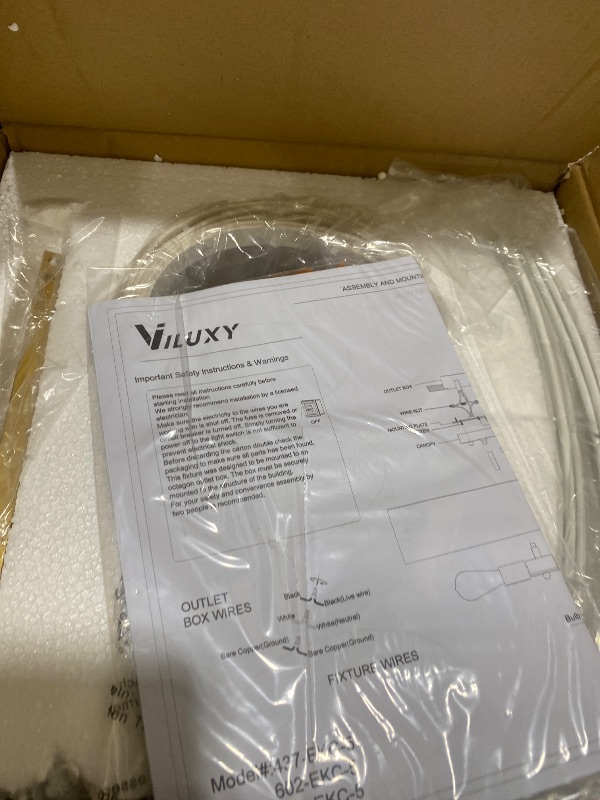 Photo 1 of VILUXY Gold Semi-Flush Mount Ceiling Light Fixture, 24" Linen Drum Shade