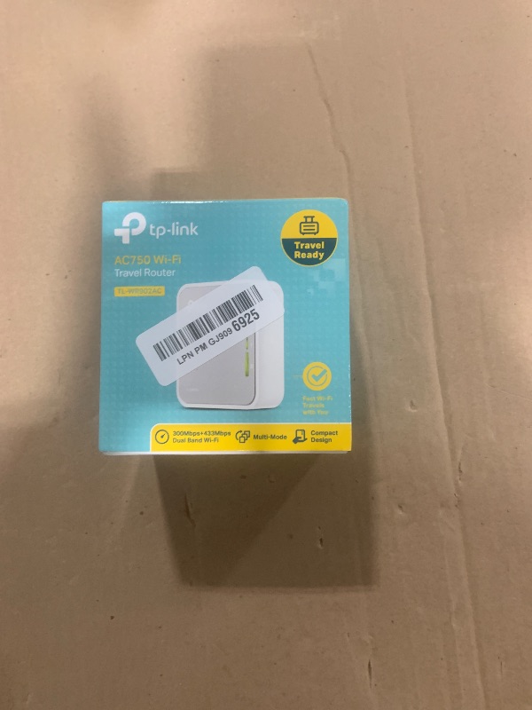 Photo 1 of TP-Link AC750 Wireless Portable Nano Travel Router(TL-WR902AC) - Support Multiple Modes, WiFi Router/Hotspot/Bridge/Range Extender/Access Point/Client Modes, Dual Band WiFi, 1 USB 2.0 Port