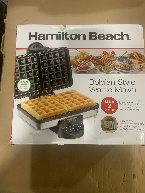 Photo 1 of Hamilton Beach Belgian Waffle Maker with Shade Control