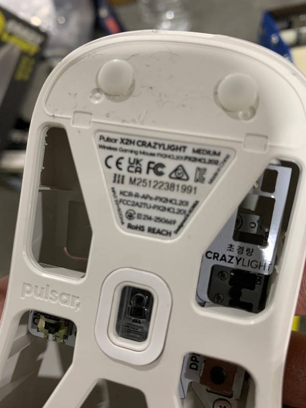 Photo 1 of Pulsar Gaming Gears X2H Crazylight Wireless Gaming Mouse, Ultra Lightweight 1.51 oz (43g), Optical Switch, 32000 DPI, 750 IPS, XS-1 Sensor, 8k Compatible (Medium, Uyuni White)