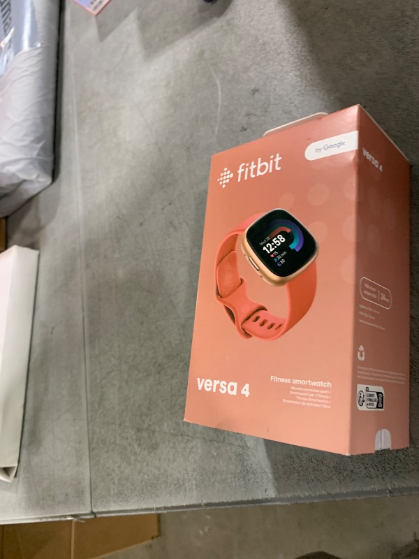 Photo 1 of Google Fitbit Versa 4 Fitness Smartwatch - Pink Sand/Copper Rose