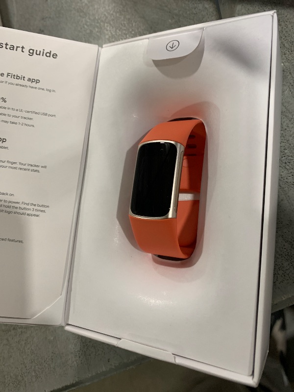 Photo 1 of Google Fitbit Charge 6 - Fitness Tracker - Gold/Coral