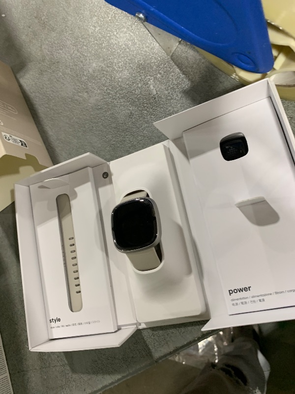 Photo 1 of Fitbit Sense 2 Health and Fitness Smartwatch - Lunar White/Platinum