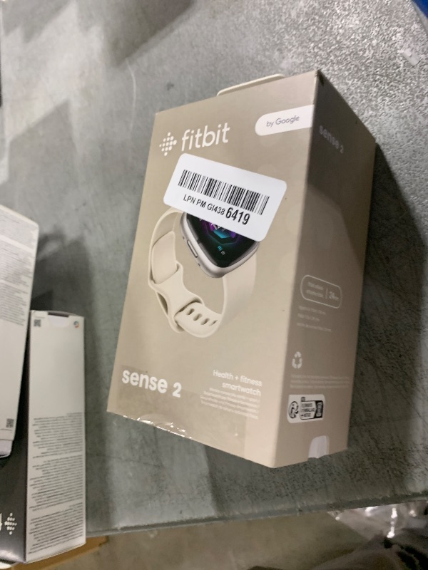 Photo 1 of Fitbit Sense 2 Health and Fitness Smartwatch - Lunar White/Platinum