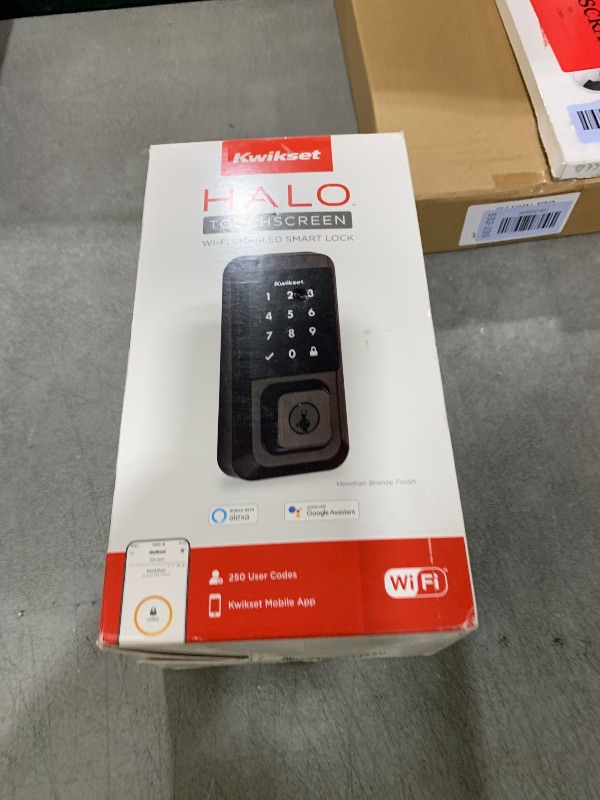 Photo 1 of Kwikset 939WIFITSCR-15S Halo Wi-Fi Enabled Smart Lock Deadbolt with Touchscreen and SmartKey Backup Satin Nickel Finish