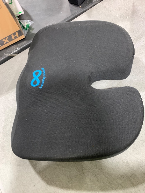 Photo 1 of Everlasting Comfort Doctor Recommended Memory Foam Seat Cushion for Office Chairs & Car - Ergonomic Office Desk Accessories - Cushions for Tailbone Pain Relief, Sciatica (Black, X-Large)
