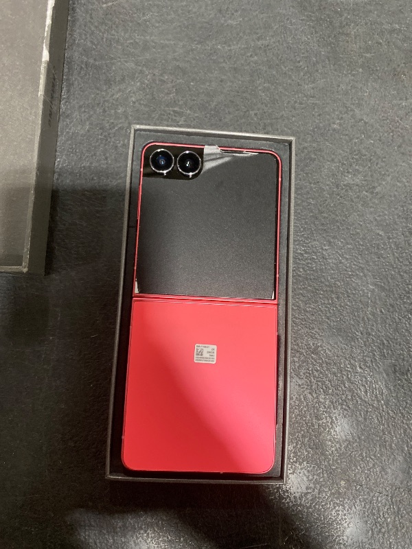 View 3 of Samsung Galaxy Z Flip7 Cell Phone, 256GB, Coral Red