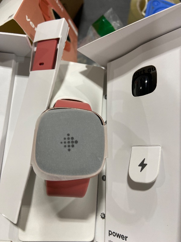 Photo 1 of Google Fitbit Versa 4 Fitness Smartwatch - Pink Sand/Copper Rose