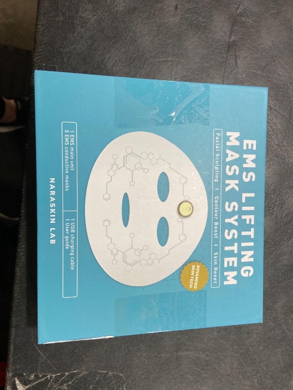 Photo 1 of NARASKIN LAB Lifting Mask System + 5 Face Masks Skincare | At Home Spa Kit for Face & Jawline, Rechargeable Face Massager for Firming & Sculpting Appearance, Conductive Facial Sheet Mask