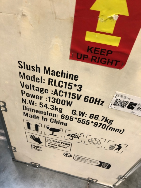 Photo 1 of ** NEW** VEVOR Commercial Slushy Machine, 15Lx3 Triple Tank Margarita Machine, 180 Cups Stainless Steel Margarita Smoothie Frozen Drink Machine, Slushie Machine for Party Restaurants Cafe Bars