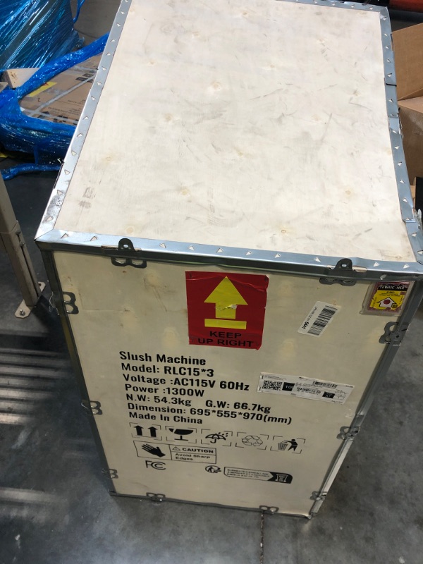 Photo 1 of ** NEW** VEVOR Commercial Slushy Machine, 15Lx3 Triple Tank Margarita Machine, 180 Cups Stainless Steel Margarita Smoothie Frozen Drink Machine, Slushie Machine for Party Restaurants Cafe Bars