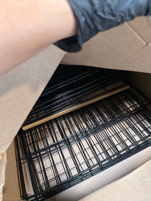 Photo 1 of **MISSING PARTS**
SONGMICS Pet Playpen, Small Animal Playpen, Rabbit Guinea Pig Cage, Zip Ties Included, Metal Wire Apartment-Style Two-Story Pet Premium Villa for Bunnies Puppies, Indoor Use, Black ULPI02H