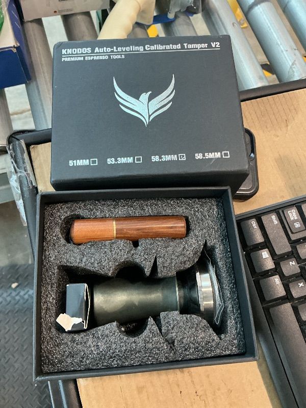 Photo 1 of [SIMILAR ITEM] KNODOS Tamper 58mm Auto-Leveling Calibrated Spring Loaded Design Stainless Steel Ripple Base 58 mm Espresso Tamper Tool with 20lb / 25lb / 30lbs Replacement Springs