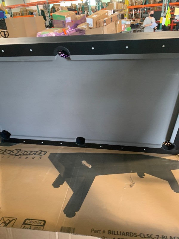 Photo 1 of **MISSING BALLS AND STICK
111GoSports 7 ft Pool Table with Wood Finish - Billiards Game Room Table for Adults & Family - Accessories Not Included