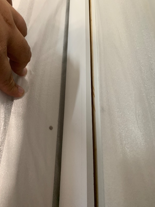 Photo 1 of !!NO NAILS /USE FOR PARTS FINAL SALE!!!!Merax Queen Size Murphy Bed Frame, Modern Wall Bed Can Be Folded into Cabinet, Chair with Cushion, White