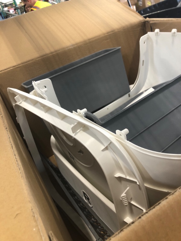 Photo 1 of [Used, missing key components] Mintakawa Automatic Cat Litter Box Self Cleaning - APP Control and Weight Monitoring - Ultra-Quiet, Suitable for Medium Cats and Kittens, Safe Anti-Pinch Litter Box (Assembly Required) - White