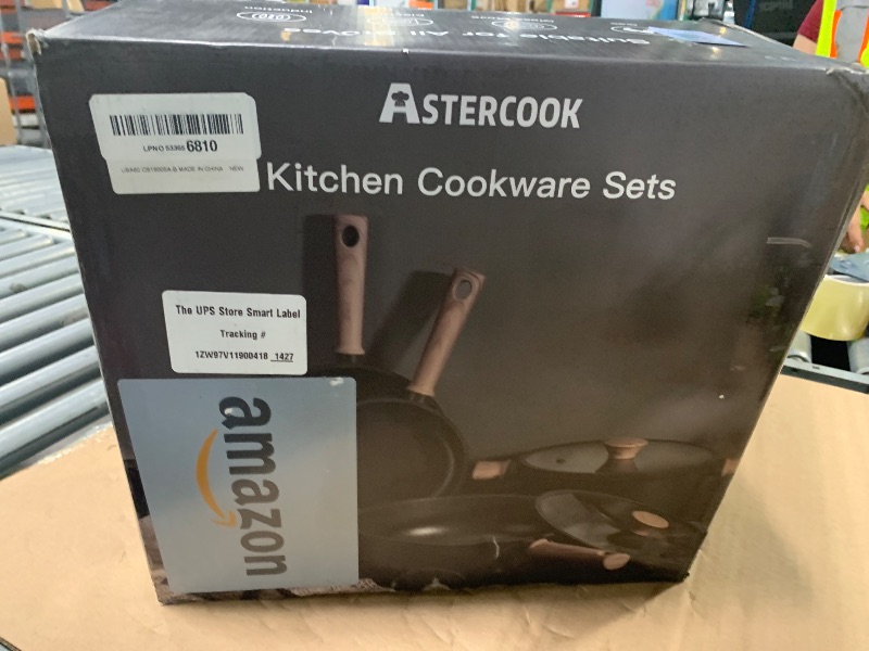 Photo 1 of **MISSING PARTS**
Astercook 19 Pcs Pots and Pans Set Non Stick, Black Titanium Induction Kitchen Cookware Sets, Non toxic Healthy Kitchen Cooking Set with Frying Pans Set, PFAS PTFE PFOA PFOS Free, Mothers Day Gifts