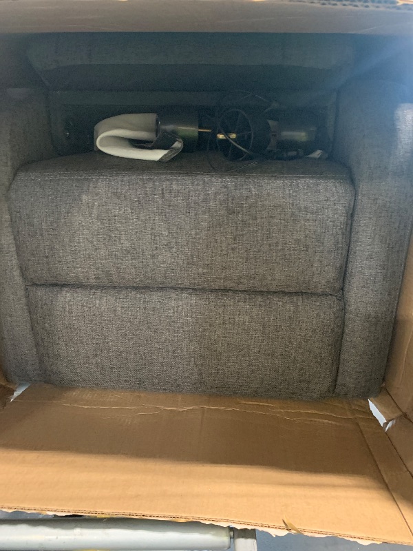 Photo 1 of ** sold as is no refund/return** Convertible Sleeper Chair-Fabric Futon Sofa Bed, Single Sleeper Sofa, Small Couch Bed with USB Port, Foldable Table, Pillow, Adjustable Backrest for Dorm/Bedroom/College Darkgrey***SIMILAR MODEL***