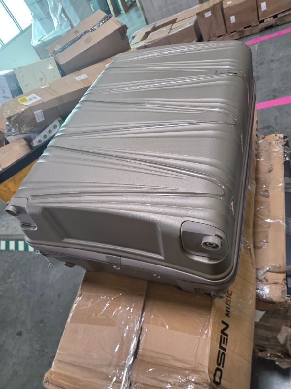 View 4 of 6/19/2026 ***MISSING PARTS***
TRAVELEO 2 Piece Luggage Set PP Hardshell, Expandable Suitcase Set (20/24/28) with 14" Cosmetic Case, Lightweight Spinner Wheels with TSA Lock, Detachable Wheels for Nesting Storage (Champagne)