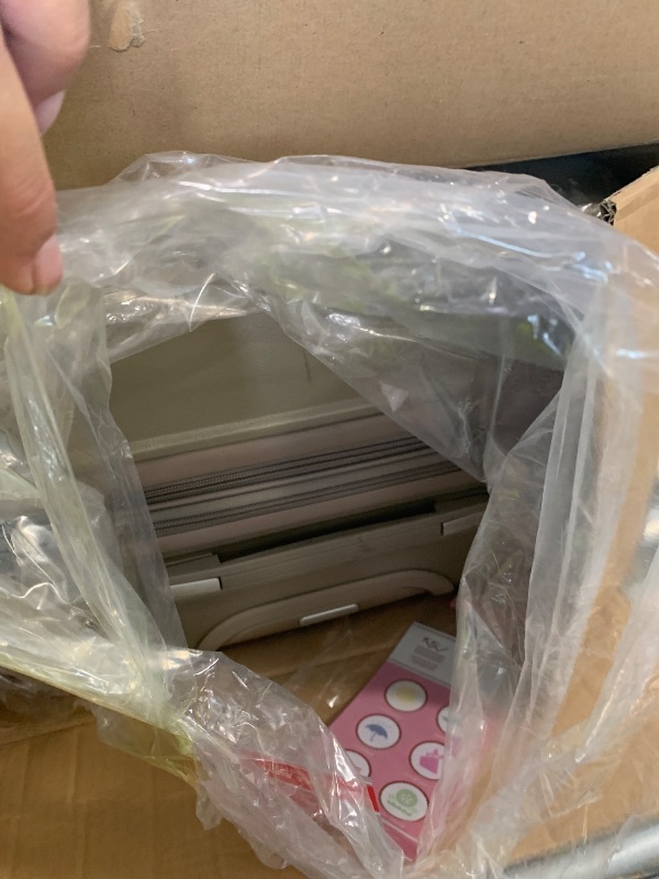 View 3 of 6/19/2026 ***MISSING PARTS***
TRAVELEO 2 Piece Luggage Set PP Hardshell, Expandable Suitcase Set (20/24/28) with 14" Cosmetic Case, Lightweight Spinner Wheels with TSA Lock, Detachable Wheels for Nesting Storage (Champagne)