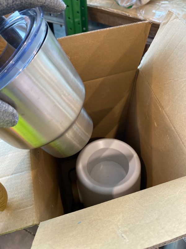 Photo 1 of [NON-FUNCTIONAL] [MAJOR DAMAGE] AMZCHEF 8-IN-1 Milk Frother and Steamer 550 Watts, 21 oz Split Stainless Steel Automatic Steamer, Milk's Warmer for Latte, Cappuccino, Hot and Cold Froth, Heated Milk, Hot Chocolate, Baby Food