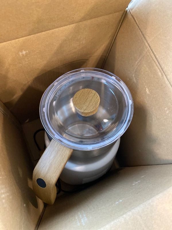 Photo 1 of [NON-FUNCTIONAL] [MAJOR DAMAGE] AMZCHEF 8-IN-1 Milk Frother and Steamer 550 Watts, 21 oz Split Stainless Steel Automatic Steamer, Milk's Warmer for Latte, Cappuccino, Hot and Cold Froth, Heated Milk, Hot Chocolate, Baby Food