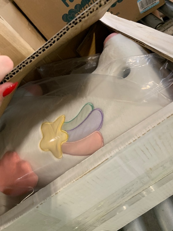 Photo 1 of ***** AS IS ALL SALES FINAL NO RETURNS *****FUNLIO Unicorn Spring Rocking Horse for Kids 3-6, Rainbow Fairy Ride on Horse with Covered Spring & Sturdy Frame, Neighing & Galloping Sound for Pretend Play, Nursery Horse Toys, CPC & CE Certified