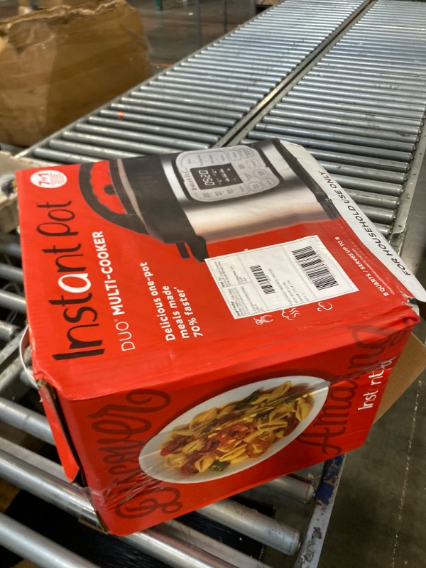 Photo 1 of **SOLD AS IS NO REFUND/RETURN** SEE COMMENTS!~
Instant Pot Duo 7-in-1 Electric Pressure Cooker, Slow Cooker, Rice Cooker, Steamer, Sauté, Yogurt Maker, Warmer & Sterilizer, Includes App with Over 800 Recipes, Stainless Steel, 8 Quart