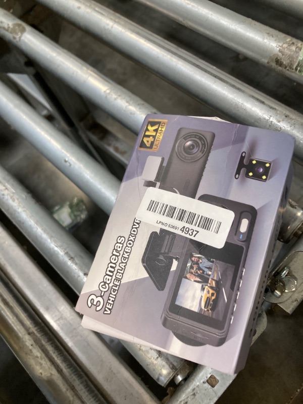 Photo 1 of ?Dash Cam Front Rear with 3 Channel, 4K Full UHD Car Camera, 5GHz WiFi & App Control, Free 32GB Card Included, Dash Camera for Cars with IR Night Vision, 24 Parking Mode, Loop Recording, G-Sensor
