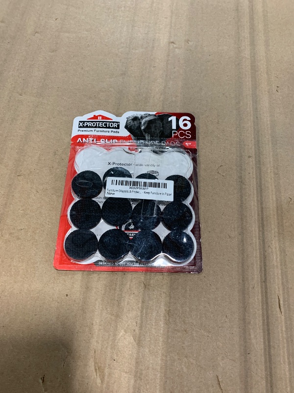 Photo 1 of *** 12 PCS *** Non Slip Furniture Pads 16 pcs 1" X-Protector - Premium Furniture Grippers! Self-Adhesive Rubber Feet Furniture Feet - Ideal Non Skid Furniture Pad Floor Protectors - Keep Furniture in Place!