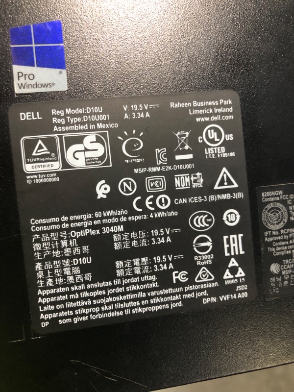 Photo 1 of *** SALE FOR PARTS*** Dell OptiPlex 7050 Micro Form Factor Desktop Computer, Intel Core i5-7500T, 8GB DDR4, 500GB Hard Drive, Windows 10 Pro (JXKHY)