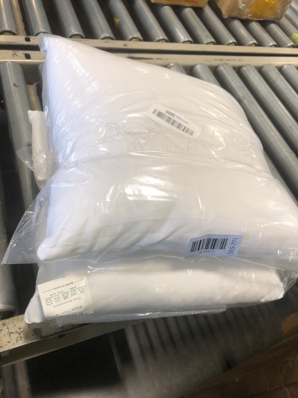 Photo 1 of ** only 2**
Edow Throw Pillow Insert, Lightweight Soft Polyester Down Alternative Decorative Pillow, Sham Stuffer, Machine Washable 12x12 (White, 4 Count (Pack of 1))