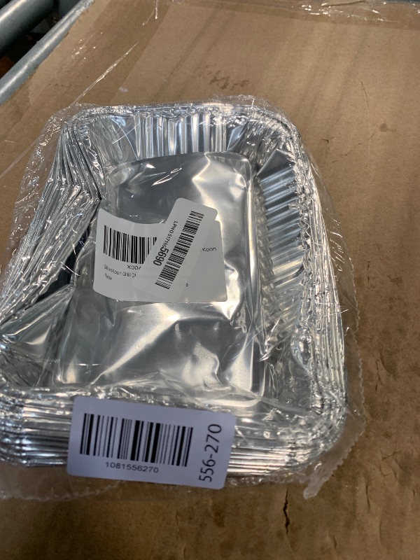 Photo 1 of **DAMAGED/DENTED**
SilvaKoon 20 Pack Grill Drip Pans, Compatible with Weber 6415 Grill Accessories, Genesis, Traveler, Q Series, Disposable Aluminum, Foil Grease Trays 8.5" X 6" (20 Pack)