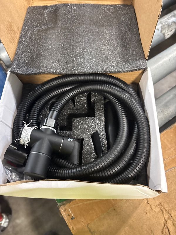 Photo 1 of **DAMAGED**
Handheld Toilet Bidet Sprayer, Water Pressure Adjustable Sprayer with Hose and 7/8 "T-Valve, Jet Spray and Soft Spray, for Toilet, Bidet, Shower etc., Stainless Steel, Black