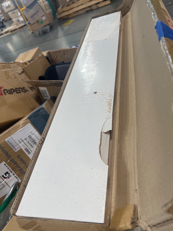 Photo 1 of *** DAMAGE ** Ballucci Floating Shelf, 36" Hanging Shelf with Invisible Brackets, Wooden Floating Shelves for Walls, Book Shelf, Wall Shelves for Home Office, Bathroom, Living Room, 6 inch Deep, White