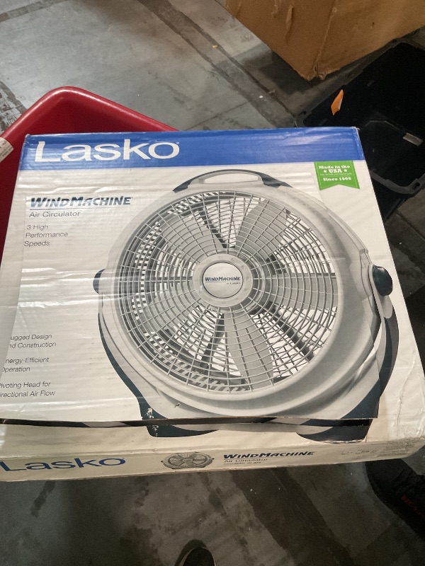 Photo 1 of *See Clerk Notes* Lasko Wind Machine Fan, Air Circulator Fan with 3 Speeds, 20" Model 3300, Gray