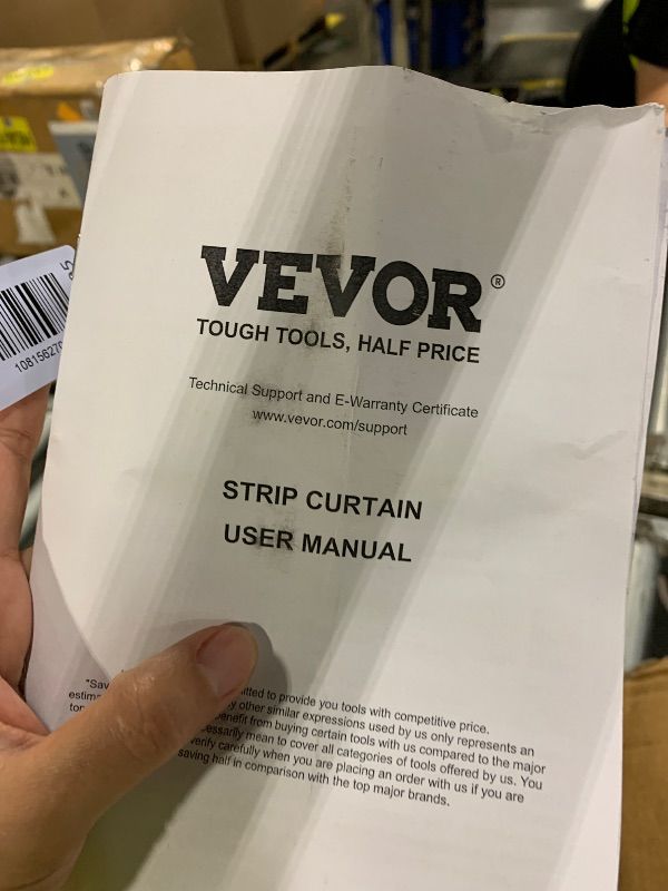 Photo 1 of ***SIMILAR**** VEVOR PVC Strip Curtain, 84" Height x 38" Width, 0.08" Thickness, 6PCS Clear, Freezer & Cooler Door Strips, 50% Overlap Visit the Store
