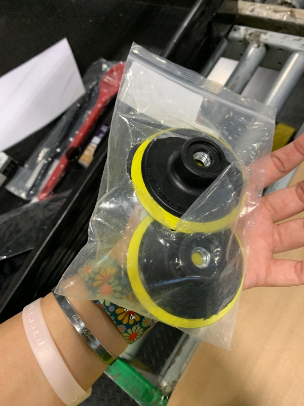 Photo 1 of ***Missing Hardware**Luomorgo 3 Inch Hook & Loop Backing Pad Orbital Sander Polisher Sanding Pad with M10 Drill Adapter 2pcs