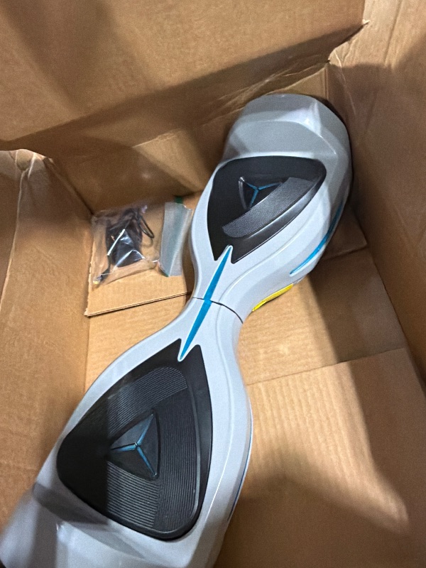 Photo 1 of ****** AS IS ALL  SALES FINAL NHO RETURMS******* All Terrain Hover Board with Flash LED Lights and Wireless Speakers, Electric Hoverboard Supports Up to 165 lbs, Self Balancing Scooter Gift for Kids (White)