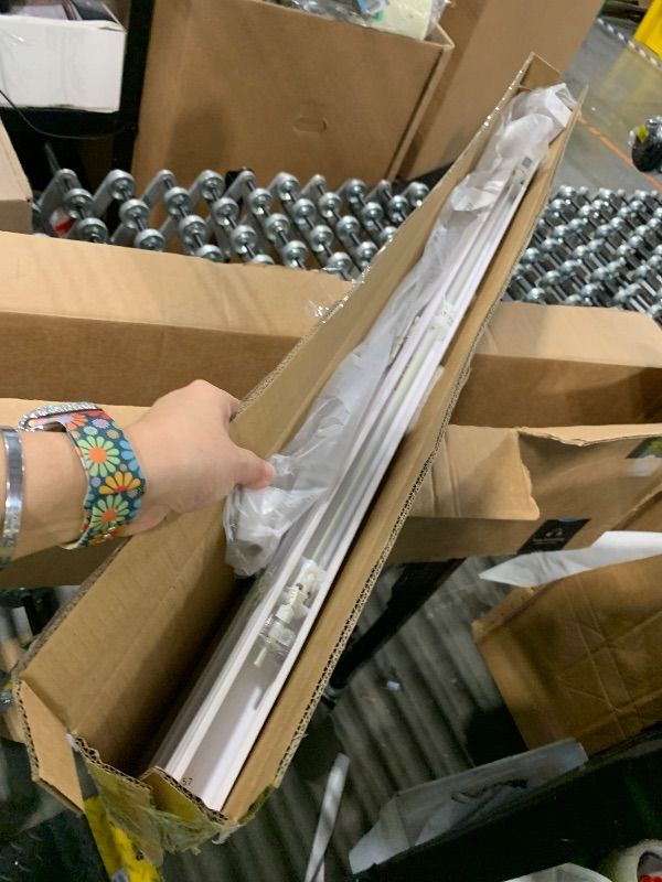 Photo 1 of ***USED**** LazBlinds Cordless 1" Vinyl Mini Blinds for Indoor Windows - Light Filtering Horizontal Window Blinds & Shades, 34" W x 36" H, White