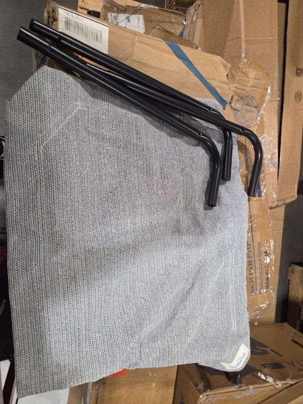 Photo 1 of ***VIEW ALL IMAGES*** Coolaroo Original Elevated Dog Bed - Breathable Off-The-Ground Pet Bed with Cooling Fabric, Joint Relief & Moisture-Resistant Fabric, 100% Recyclable, Easy Clean, Grey, Medium