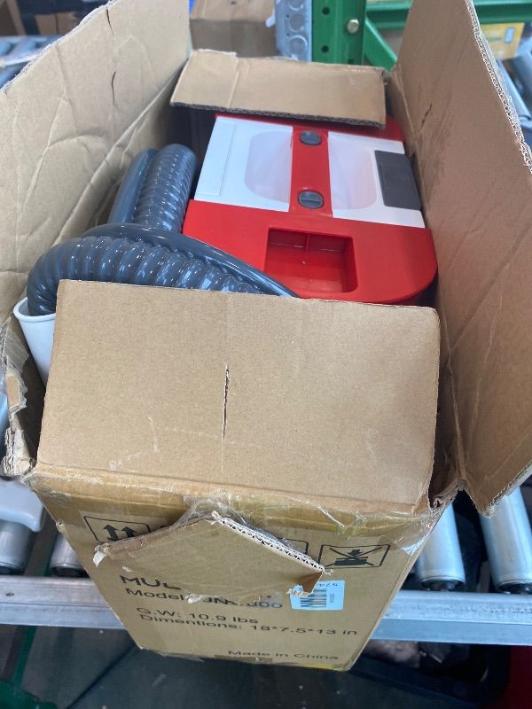 Photo 1 of **For Parts**[USED] [MINOR DAMAGE] Upholstery Carpet Cleaner, MUJERBAY 12Kpa Portable Spot and Stain Cleaner, Easy Move with Universal Wheels & Handle, 1.19-inch Deep Cleaning Machine for Couch, Stairs, Car and Pet Messes.White