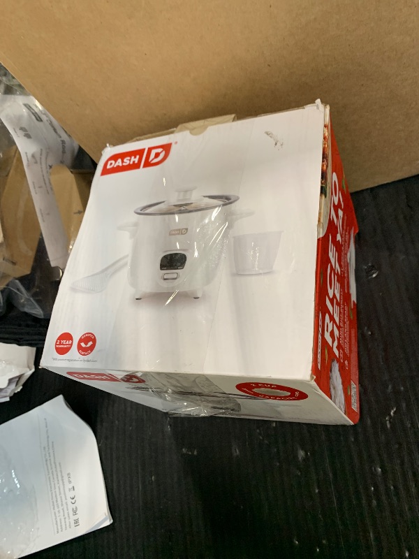 Photo 1 of **SOLD AS IS NO REFUND/RETURN** SEE COMMENTS!~
Dash Mini Ceramic Rice Cooker - Designed for Single-Serve Cooking - Compact Rice Cooker with Nonstick Removable Pot, Keep Warm Function & Easy-to-Clean Sleek Design - White Ceramic