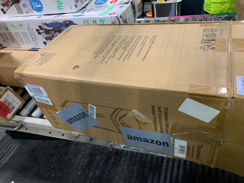 Photo 1 of ******missing part - power adapter****iTouchless 13 Gallon Patented Sensor Trash Can with Lid & Odor Filter, Original Inventor 50L Automatic Kitchen Garbage Bin, Fingerprint-Proof Stainless Steel, Pet-Proof Lock, Soft-Close, Silver